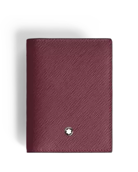 Визитница унисекс из кожи бордового цвета Montblanc, гранатовый