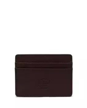 Визитница унисекс темно-коричневая веганская кожа Herschel, коричневый