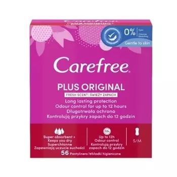 Вкладыши гигиенические Carefree Plus Original Fresh Scent 56шт Markenlos