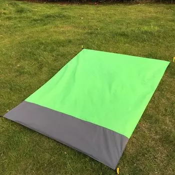 Влагостойкий, устойчивый к царапинам пляжный коврик, складной большой, пескозащитный, водонепроницаемый, для пикника на открытом воздухе, серый и оранжевый, размеры: L Hameb