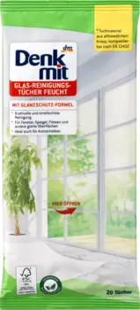 Влажные салфетки для чистки стекол 20 шт. Denkmit