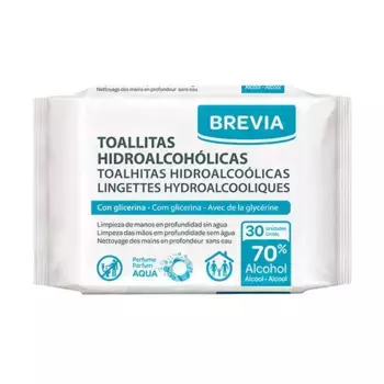 Влажные салфетки для очистки рук Toallitas Hidroalcohlicas Salustar, 30 UD