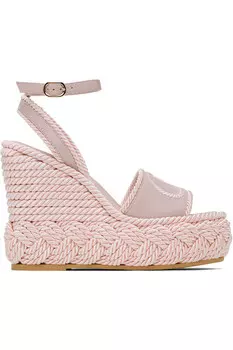 Vlogo сандалии-танкетки с плетением Valentino Garavani, цвет water rose