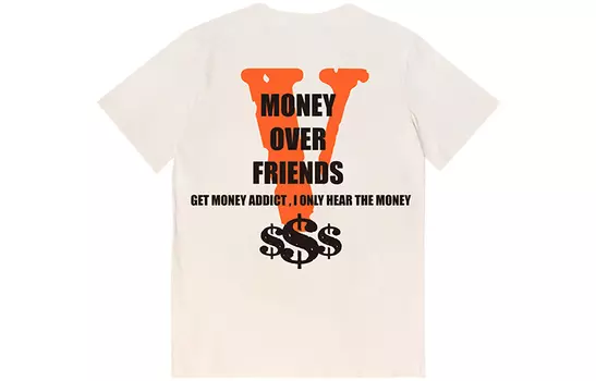 VLONE Футболка унисекс бежево-оранжевая