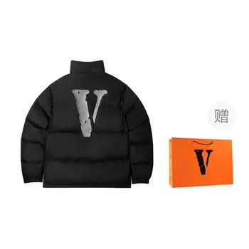 VLONE Пуховик унисекс черный серебристый