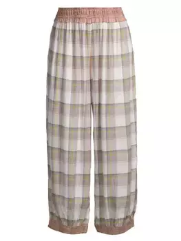 Влюбляюсь в укороченные фланелевые брюки Free People, мультиколор