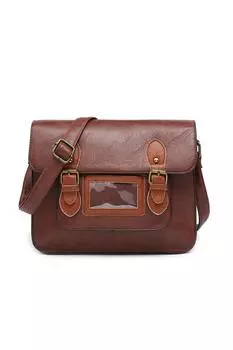 Вместительная сумка через плечо для работы и школы, сумка через плечо Kitise, коричневый