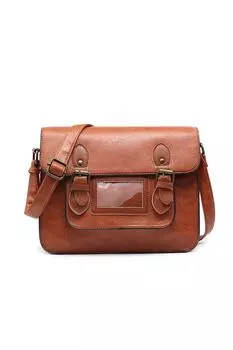 Вместительная сумка через плечо для работы и школы, сумка через плечо Kitise, коричневый