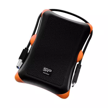 Внешний жесткий диск SP Silicon Power Armor A30 USB-C, 1ТБ, прорезиненный, черный