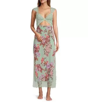 Платье домашнее Suddenly Fine Sweetheart Free People, зеленый