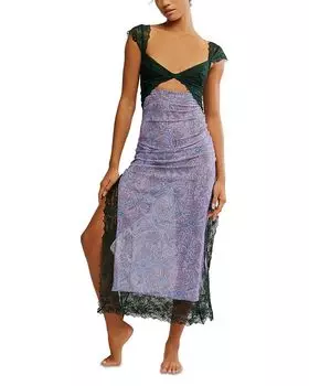 Внезапно Прекрасная Ночная сорочка макси Free People, фиолетовый