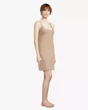 Внутреннее комбинированное платье на бретелях с эффектом второй кожи, мягкое стрейч Chantelle, цвет Nude