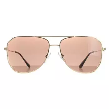 Внутреннее зеркало Aviator Gold Brown Grey PR63XS Prada, золото