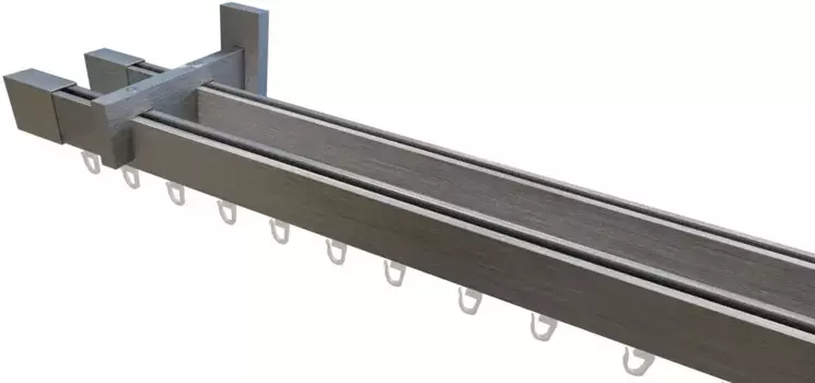 Внутренняя беговая дорожка indeko "Trend-Line", 2-путевая, желаемая длина 240 см, 35 мм, цвет edelstahl-op