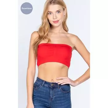 Внутренняя часть чашки бюстгальтера, бесшовный бандо FASHNZFAB, красный