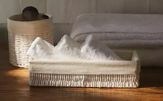 Внутренняя корзина из ткани прямоугольной формы Zara Home, белый