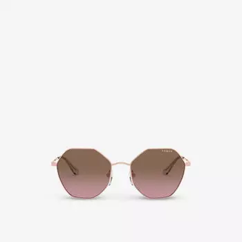 VO4180S солнцезащитные очки из ацетата в граненой оправе с изогнутой оправой Vogue, желтый