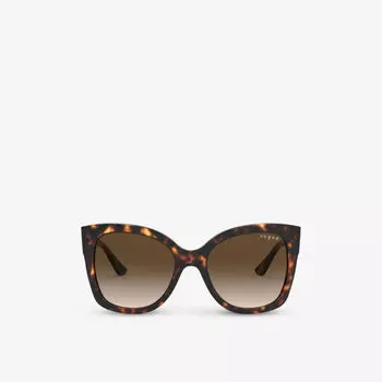 Vo5338s солнцезащитные очки в оправе-подушке из ацетата черепаховой расцветки Vogue, коричневый