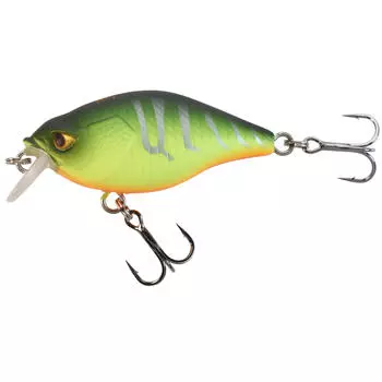 Воблер Crankbait Shallow Runner WXM CRKSR 40 F Firetiger CAPERLAN, неоновый темно-зеленый/неоновый желтый/неоновый кроваво-оранжевый