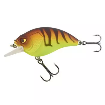Воблер Crankbait Shallow Runner WXM CRKSR 53 F Orange Tiger CAPERLAN, черный/неоновый кроваво-оранжевый/неоновый желтый