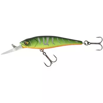 Воблер Jerkbait/Deep Minnow WXM MNWDD 50 SP Firetiger CAPERLAN, неоновый темно-зеленый/неоновый желтый/неоновый кроваво-оранжевый