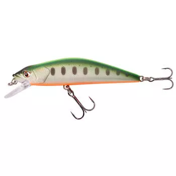 Воблер Trout Minnow WXM MNWFS 85 US Yamame neon CAPERLAN, неоновый желтый/светло-серый/неоновый кроваво-оранжевый