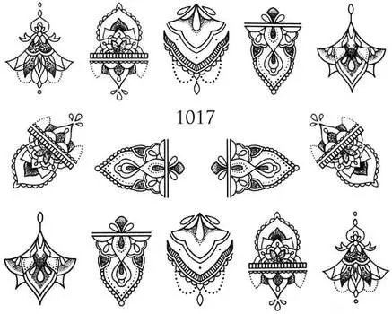 Водные наклейки для ногтей - №1017, Raisin