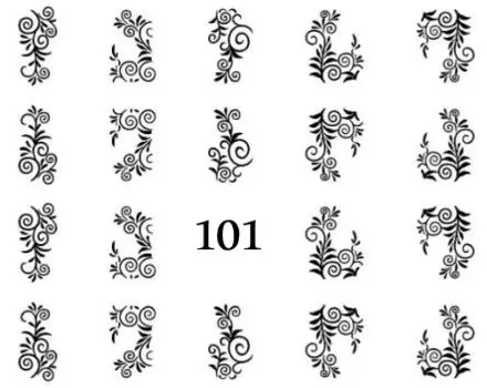 Водные наклейки для ногтей - №101, inna