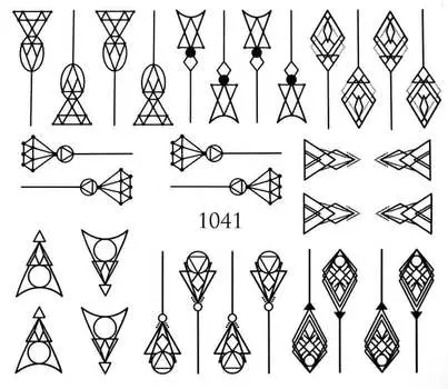 Водные наклейки для ногтей - №1041, Raisin