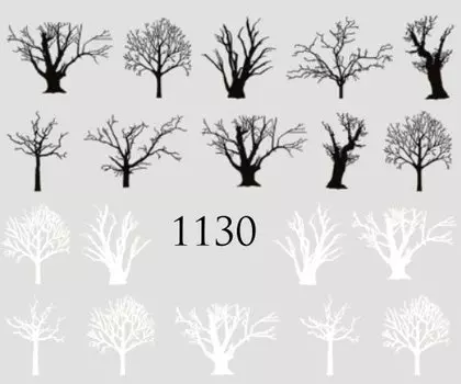 Водные наклейки для ногтей - №1130, Raisin