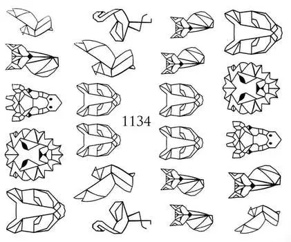Водные наклейки для ногтей - №1134, Raisin