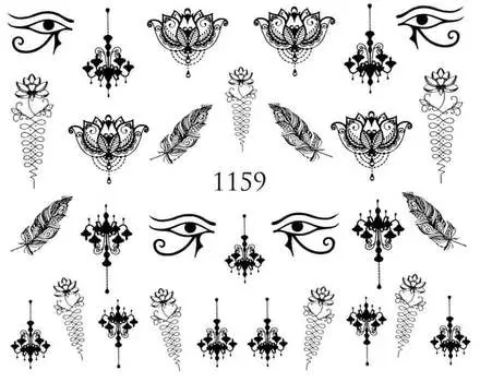 Водные наклейки для ногтей - №1159, Raisin