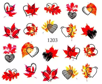 Водные наклейки для ногтей - № 1203, Raisin