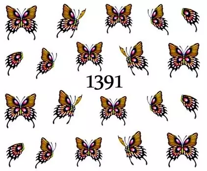 Водные наклейки для ногтей - №1391, Raisin