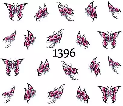 Водные наклейки для ногтей - №1396, Raisin