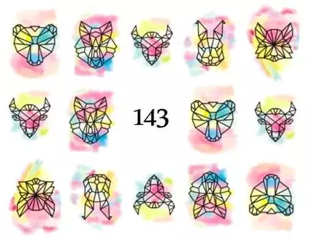 Водные наклейки для ногтей - №143, inna