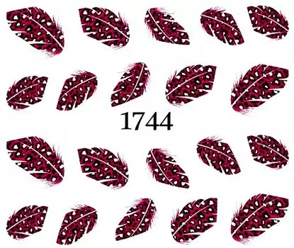 Водные наклейки для ногтей - № 1744., Raisin