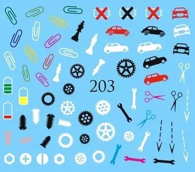 Водные наклейки для ногтей - №203, inna