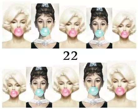 Водные наклейки для ногтей - №22, inna