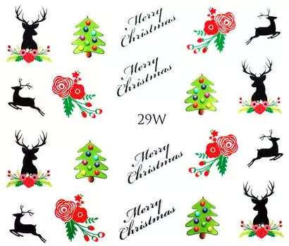 Водные наклейки для ногтей - № 29Вт, Raisin