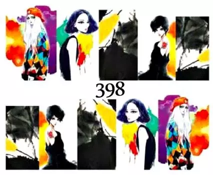 Водные наклейки для ногтей - №398, Raisin