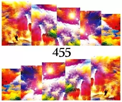 Водные наклейки для ногтей - №455, Raisin