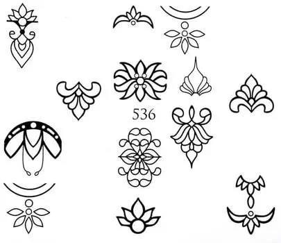 Водные наклейки для ногтей - №536, Raisin