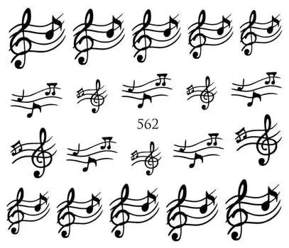 Водные наклейки для ногтей - №562, Raisin