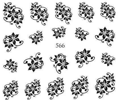 Водные наклейки для ногтей - №566, Raisin