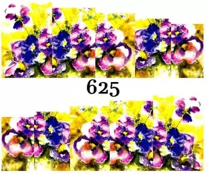 Водные наклейки для ногтей - №625, Raisin