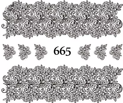 Водные наклейки для ногтей - №665, Raisin