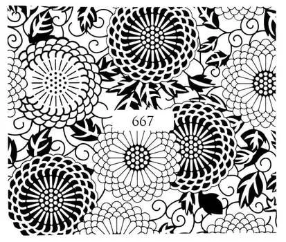 Водные наклейки для ногтей - №667, Raisin