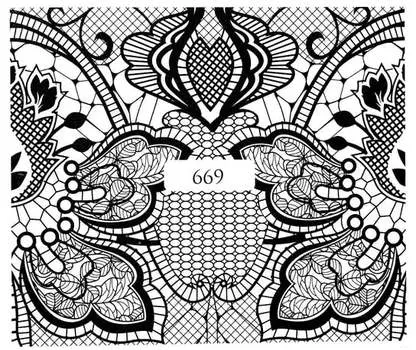 Водные наклейки для ногтей - №669, Raisin