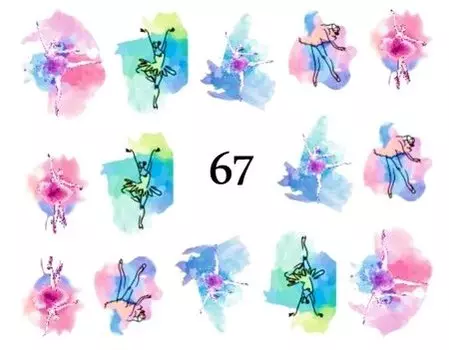 Водные наклейки для ногтей - №67, inna